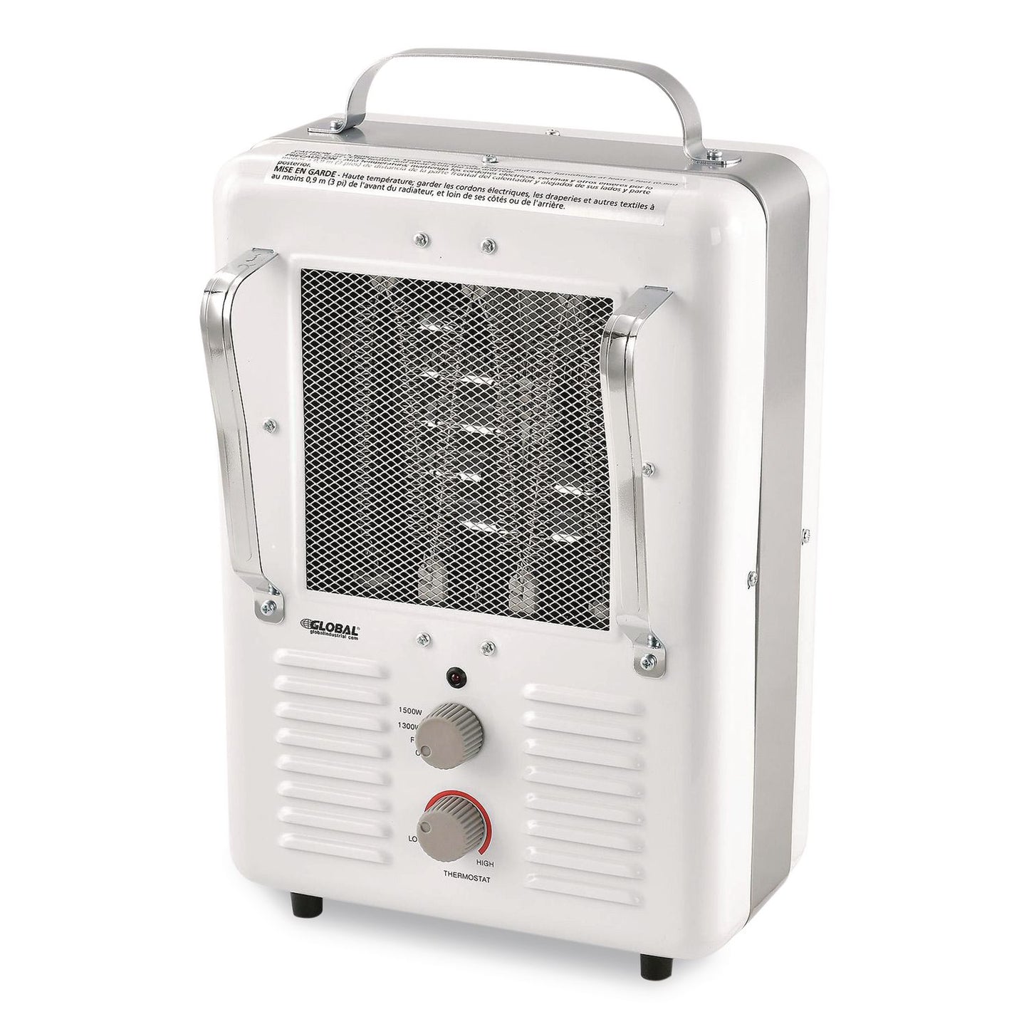Portable Milkhouse Style Electric Heater, 1,500 W, 8 x 10.25 x 15.75, White