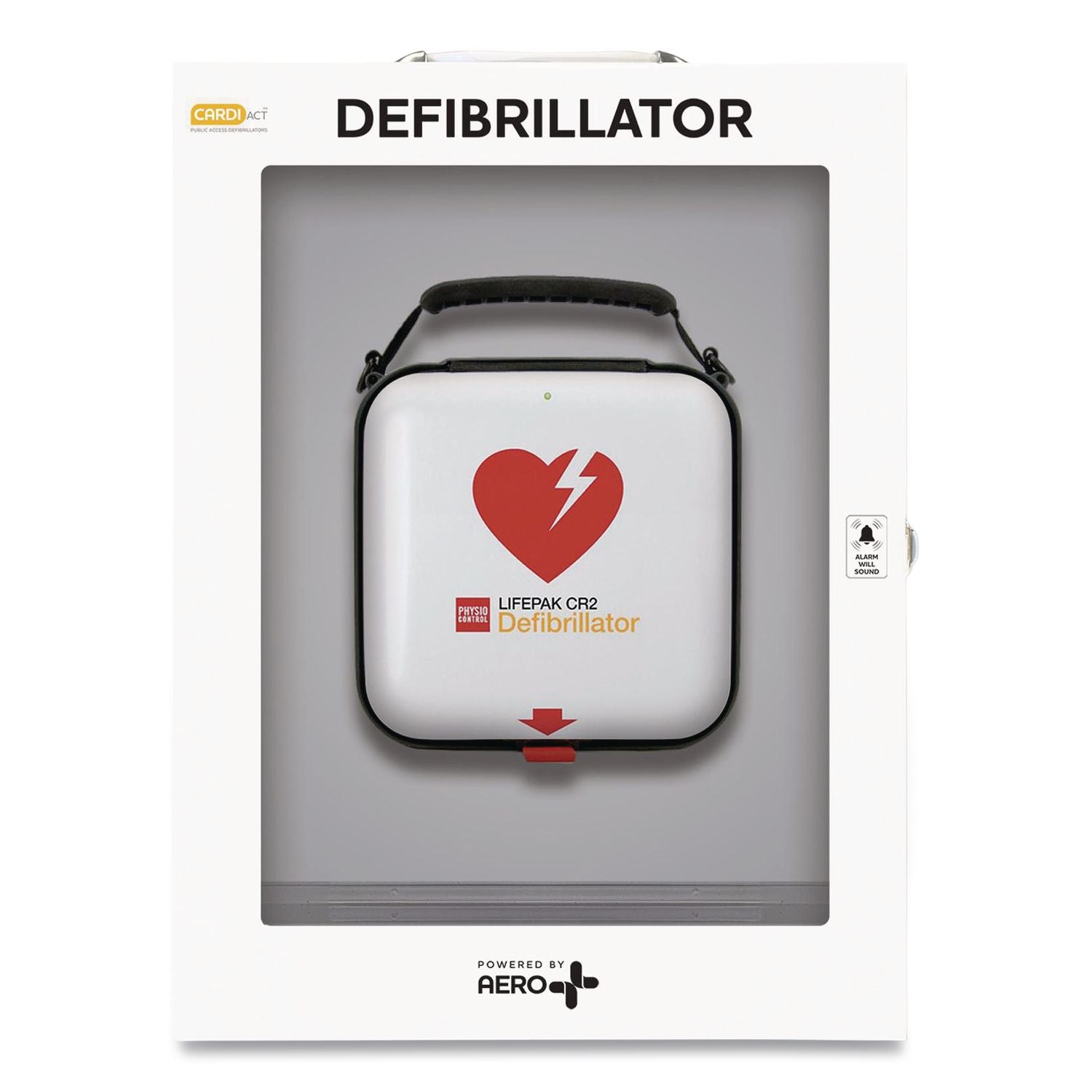 LIFEPAK CR2 Wi-Fi Alarmed Cabinet, Semi-Automatic, English, Handle