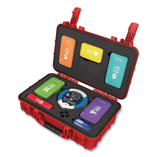 Trauma Kit with HeartSine 350P and Bleed Control - XL Rugged Hard Case, 296 Pieces