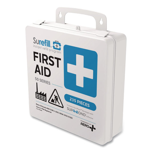 50 Series ANSI A+ First Aid Kit - Weatherproof Plastic Case, 50 Person, 235 Pieces