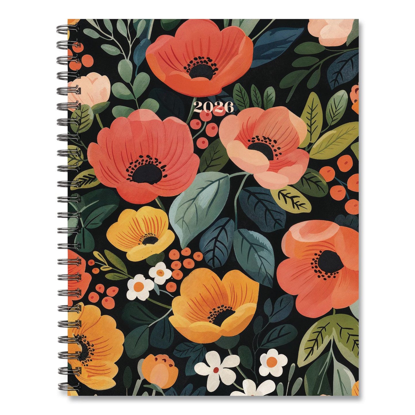 Poppy Plans Weekly/Monthly Planner, 11 x 8.5, Multicolor Cover, 12-Month (Jan to Dec): 2026