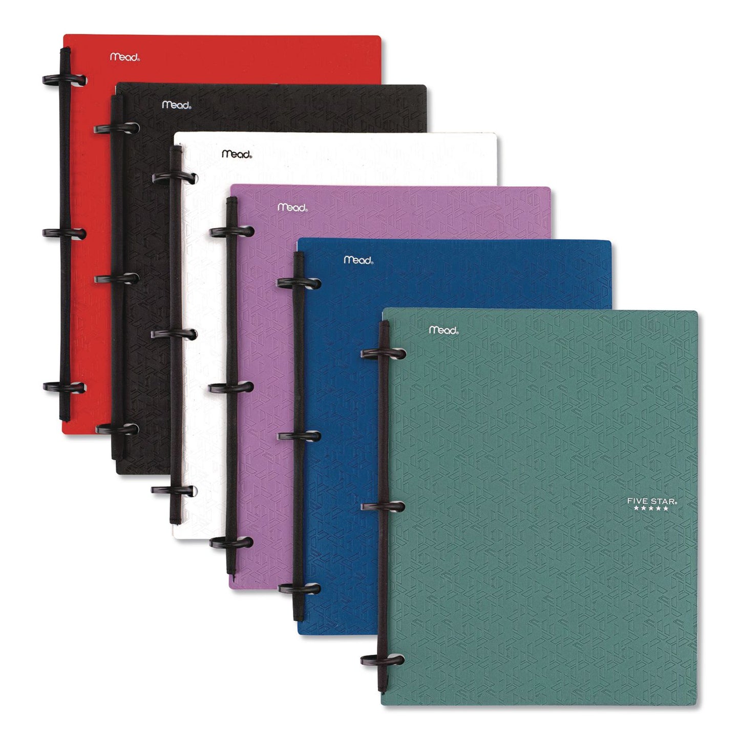 FLEX Notebinder, 1" TechLock Rings, 3-Subject, Medium/College Rule, Randomly Assorted Cover Colors, (120) 11 x 8.5 Sheets
