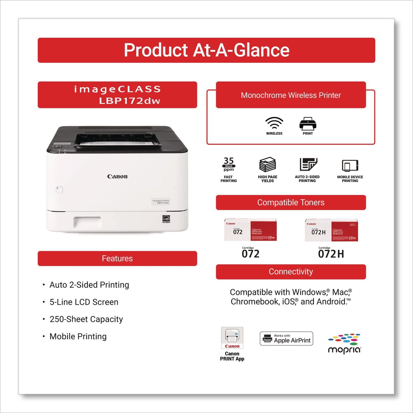 imageCLASS LBP172DW Wireless Laser Printer