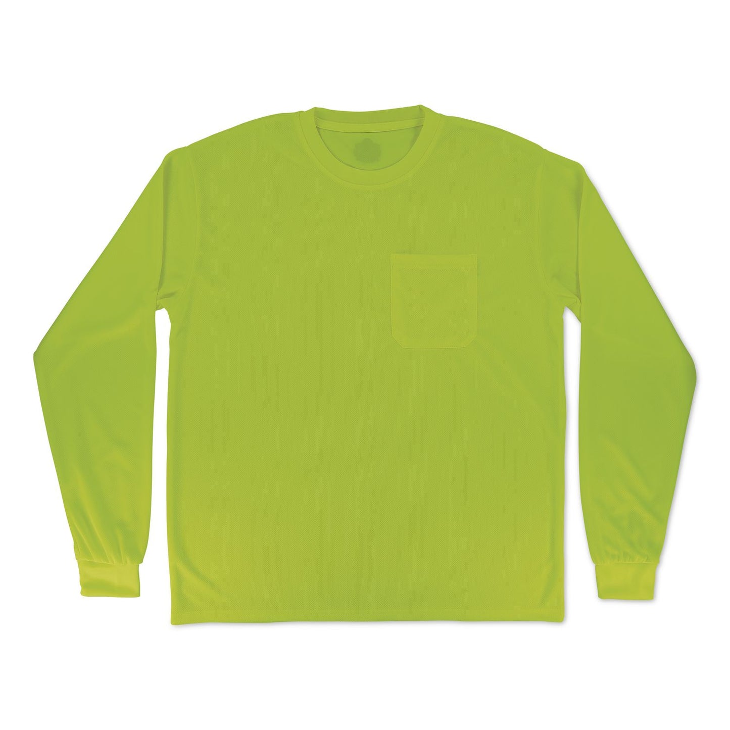 GloWear 8093 Non-Certified Essential Hi-Vis Long Sleeve T-Shirt, X-Small, Lime