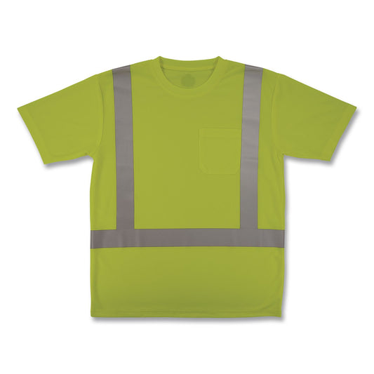GloWear 8282 Class 2 Essential Hi-Vis T-Shirt, Large, Lime