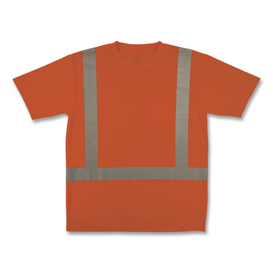 GloWear 8282 Class 2 Essential Hi-Vis T-Shirt, 4X-Large, Orange