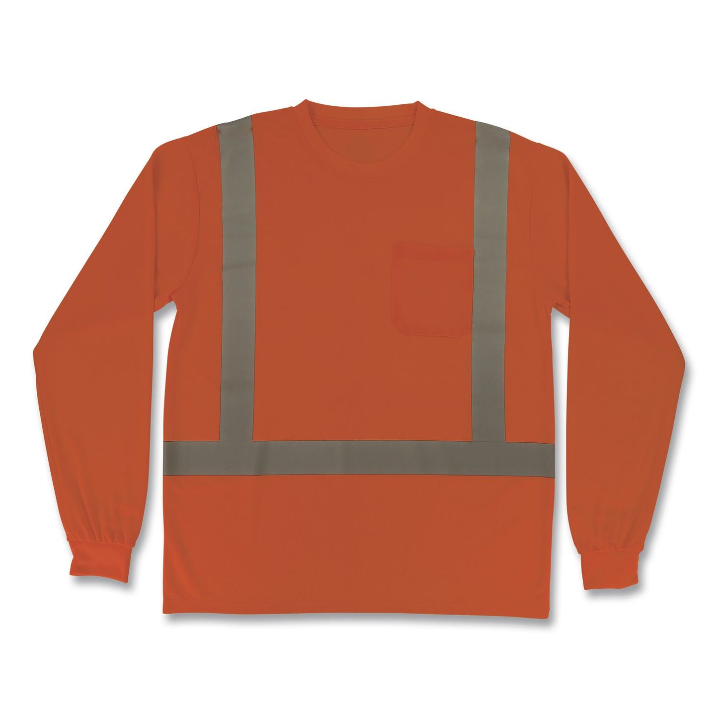 GloWear 8284 Class 2 Essential Hi-Vis Long Sleeve T-Shirt, 2X-Large, Orange