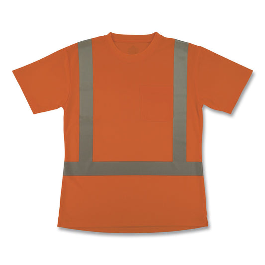 GloWear 8274 Class 2 Women's Essential Hi-Vis T-Shirt, 3X-Large, Orange
