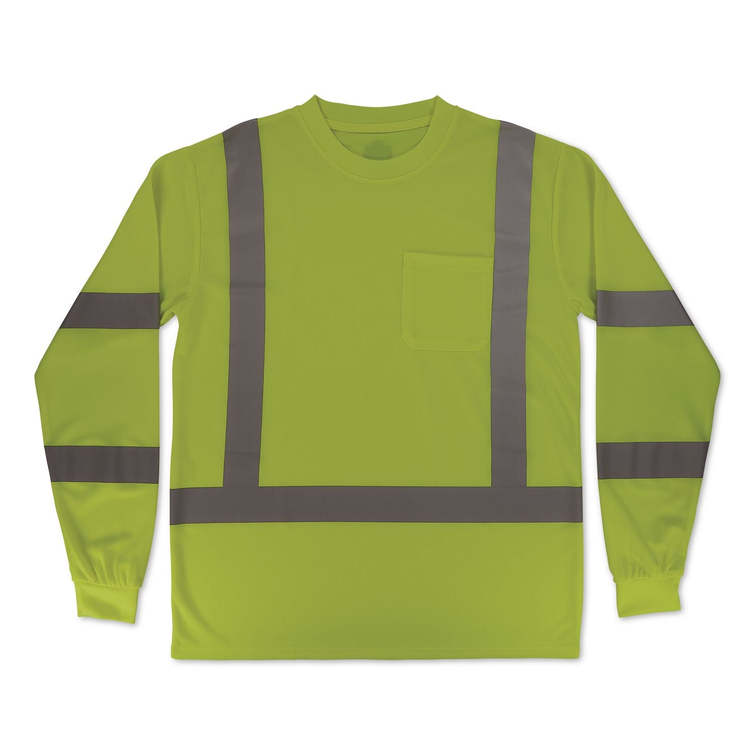 GloWear 8368 Class 3 Essential Hi-Vis Long Sleeve T-Shirt, 2X-Large, Lime