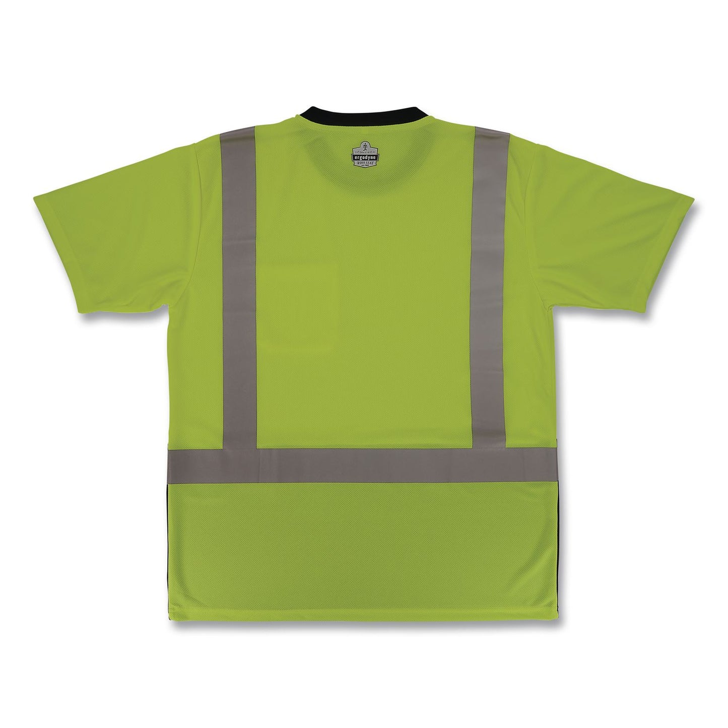 GloWear 8286BK Class 2 Essential Hi-Vis T-Shirt with Black Bottom, Small, Lime