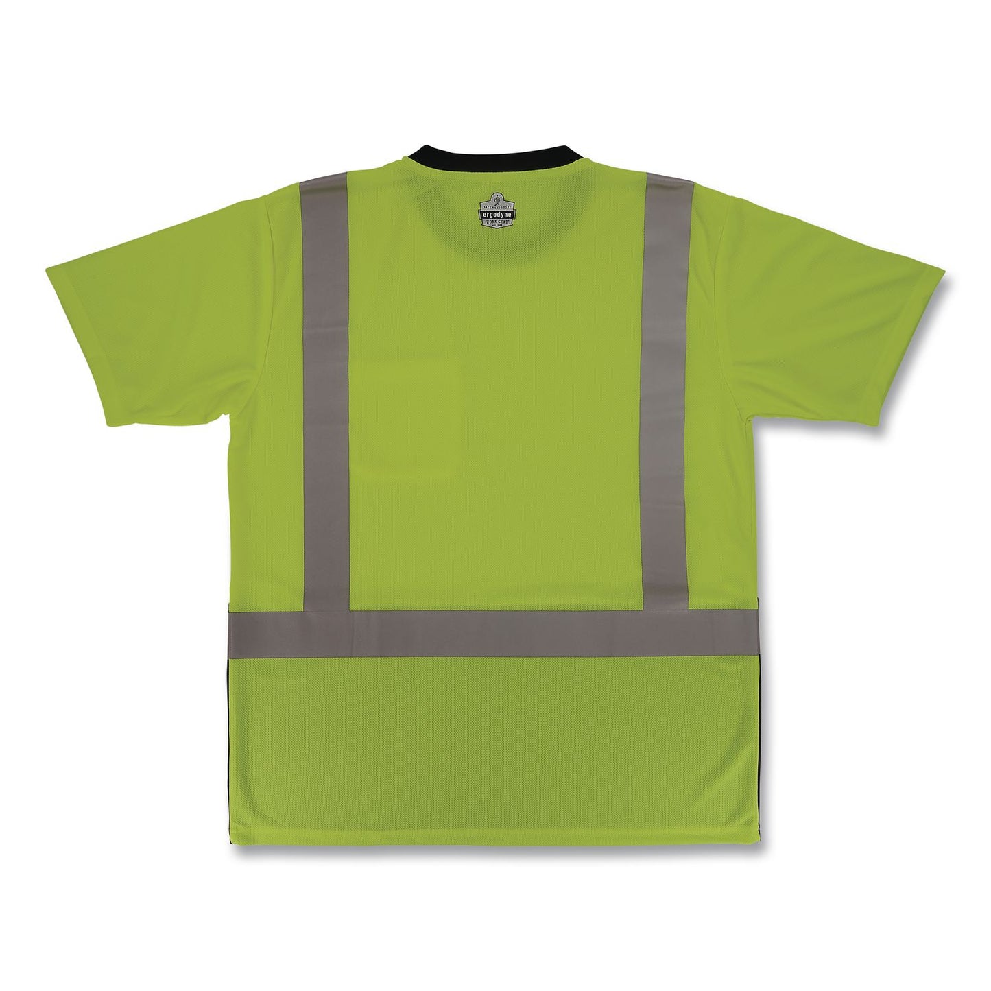 GloWear 8286BK Class 2 Essential Hi-Vis T-Shirt with Black Bottom, 2X-Large, Lime