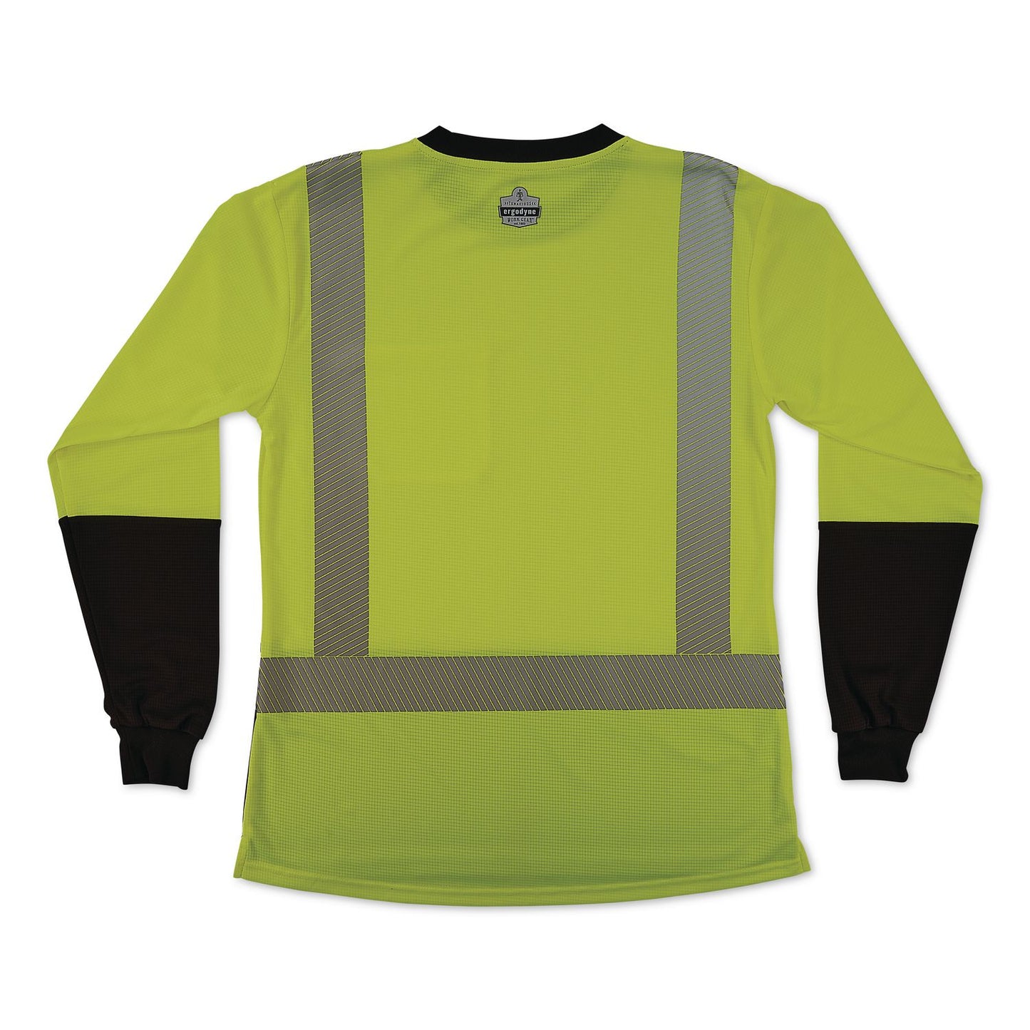 GloWear 8278BK Class 2 Women's Performance Hi-Vis Long Sleeve T-Shirt with Black Bottom, X-Small, Lime