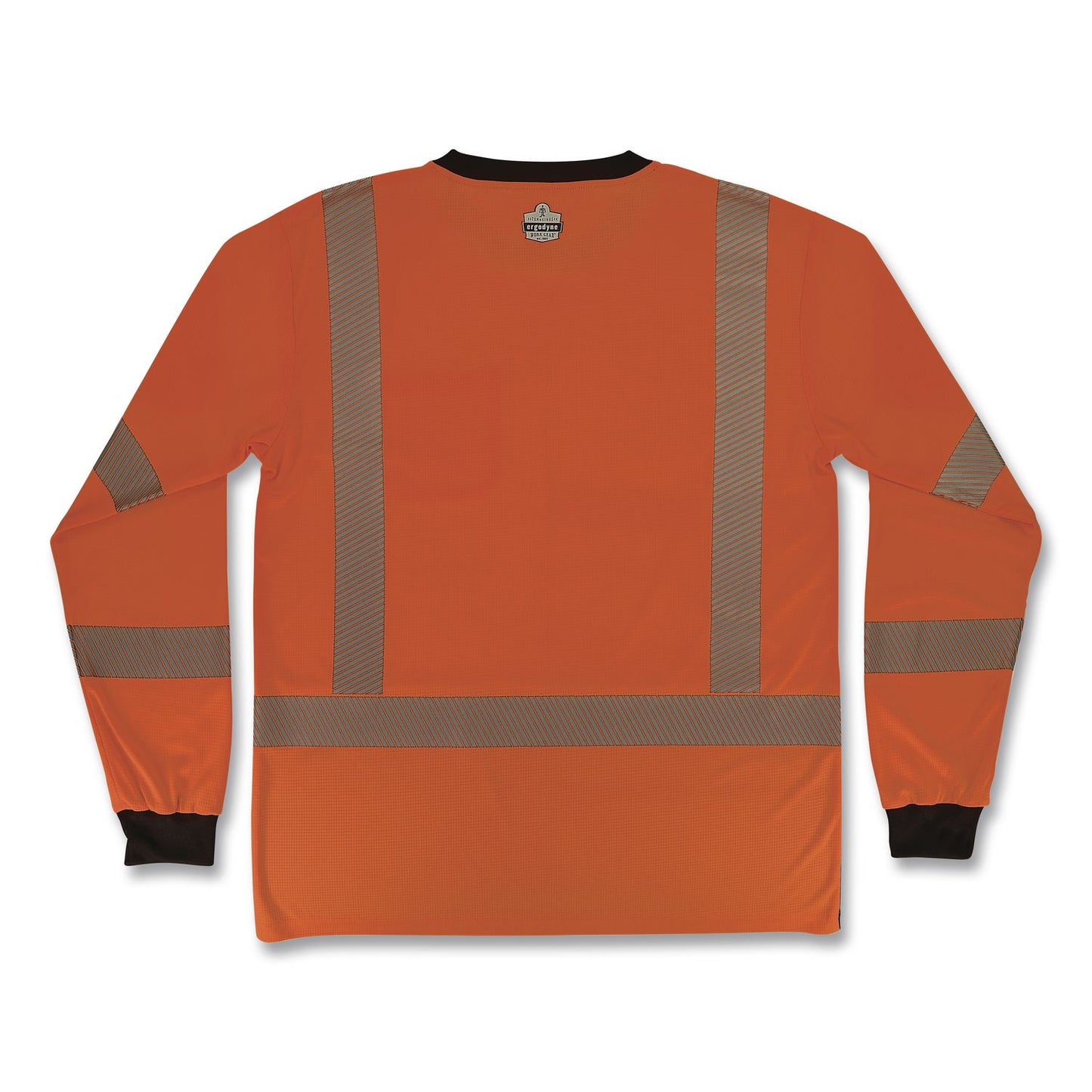 GloWear 8371BK Class 3 Performance Hi-Vis Long Sleeve T-Shirt with Black Bottom, 5X-Large, Orange