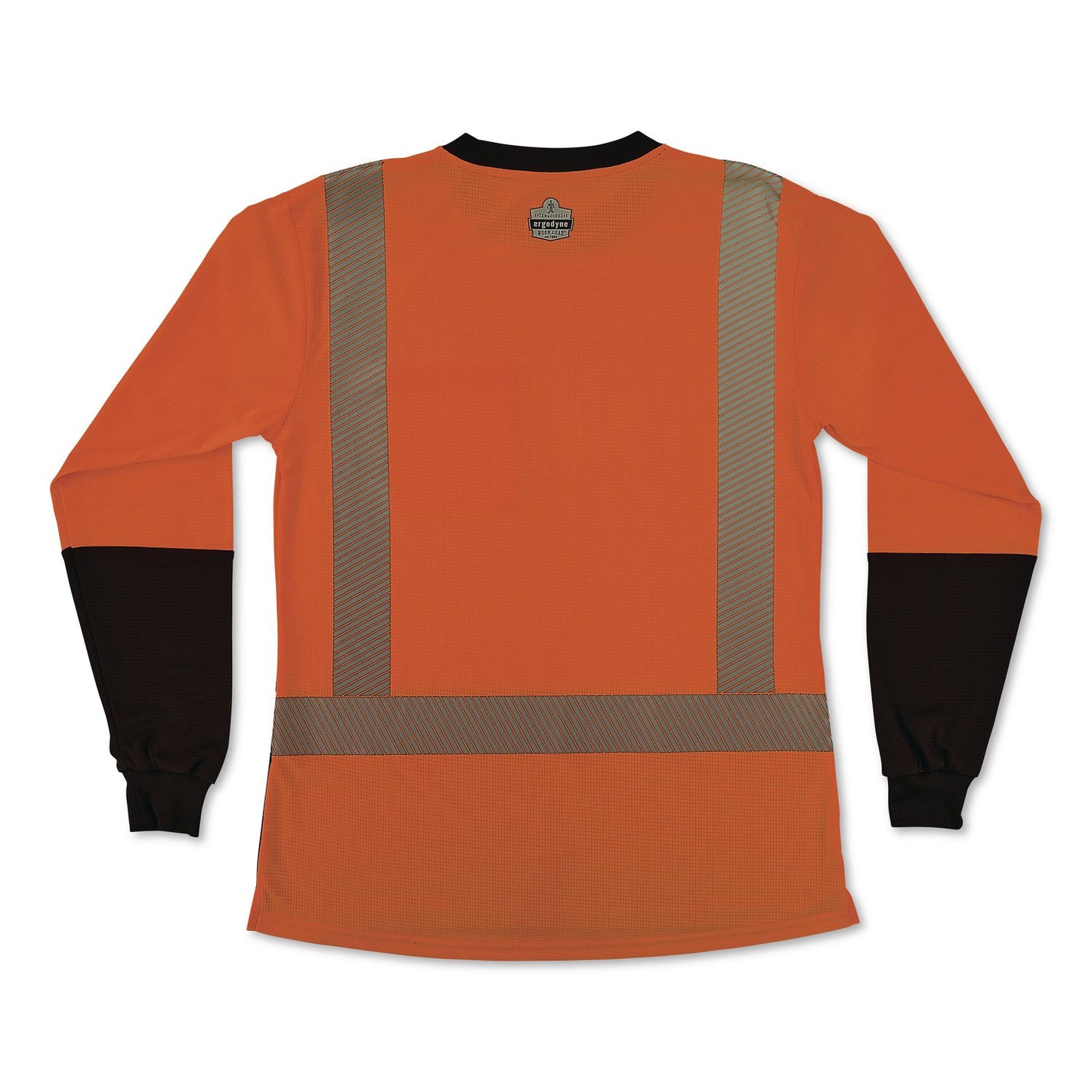 GloWear 8278BK Class 2 Women's Performance Hi-Vis Long Sleeve T-Shirt with Black Bottom, X-Small, Orange