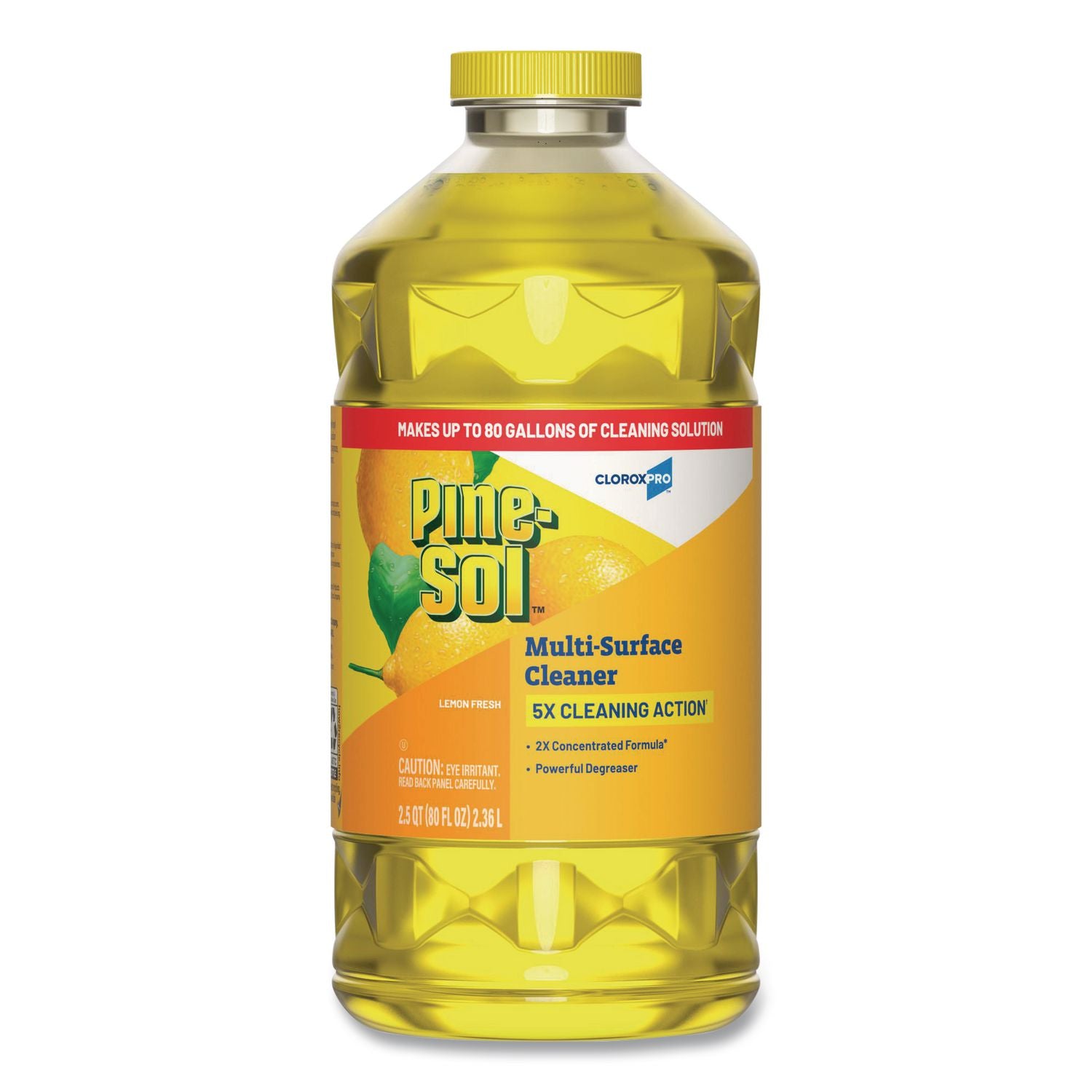 CloroxPro Multi-Surface Cleaner Concentrated, Lemon Fresh Scent, 80 oz Bottle