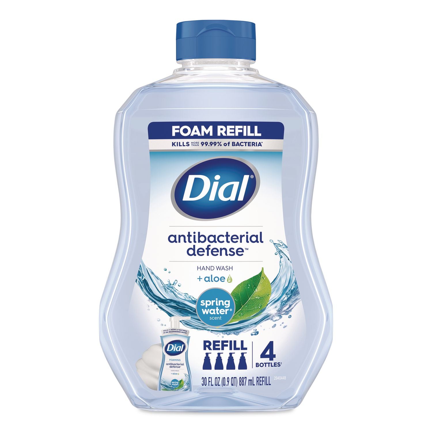 Antibacterial Defense Foaming Hand Soap, Spring Water Scent, 30 oz Refill Bottle