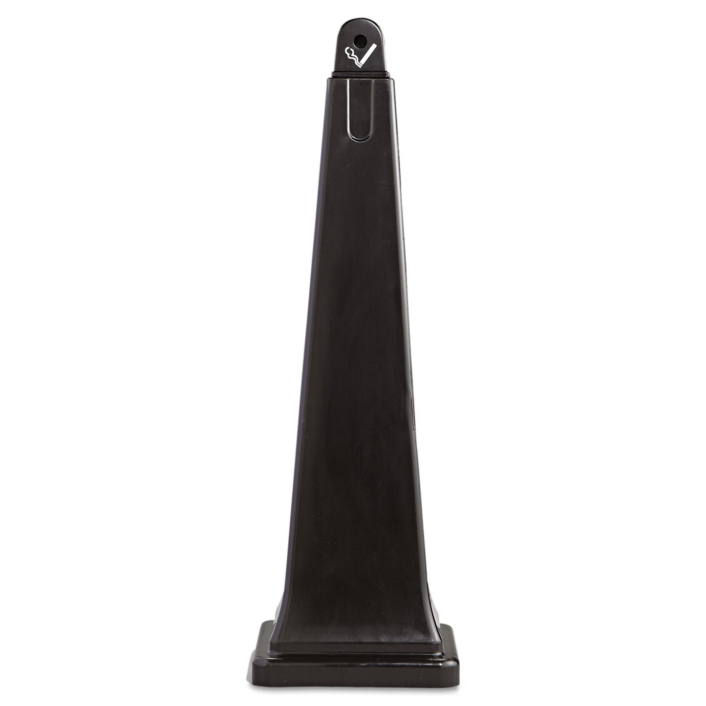 GroundsKeeper Cigarette Waste Collector, Pyramid, 1 gal, 12.25 x 39.75,  Black