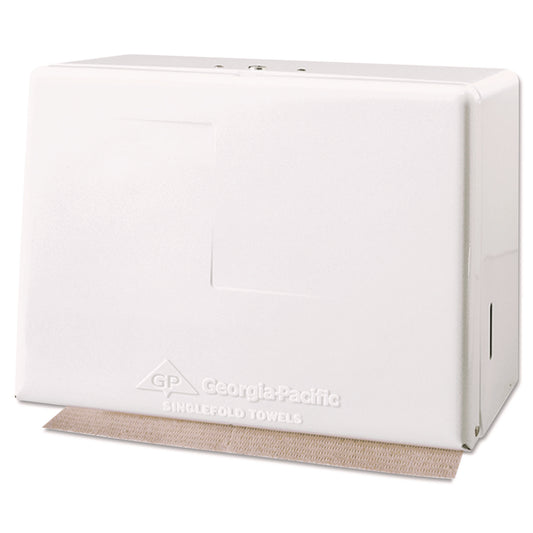 Space Saver Singlefold Towel Dispenser, Steel, 11.63 X 6.63 X 8.13, White