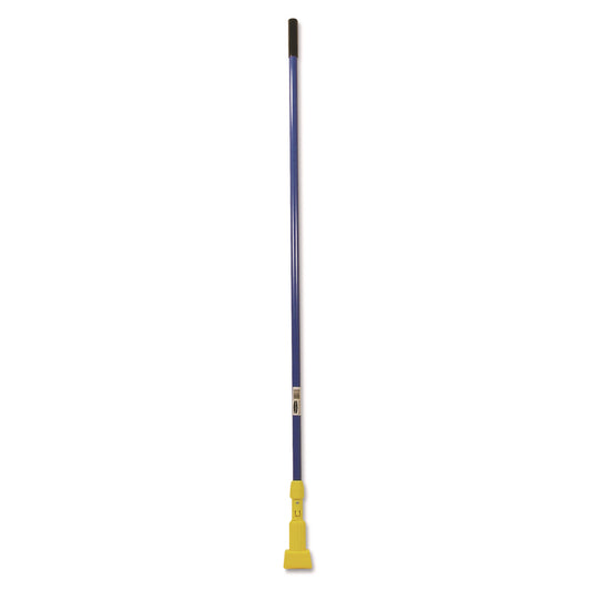 Gripper Fiberglass Mop Handle, 1" dia x 60", Blue/Yellow