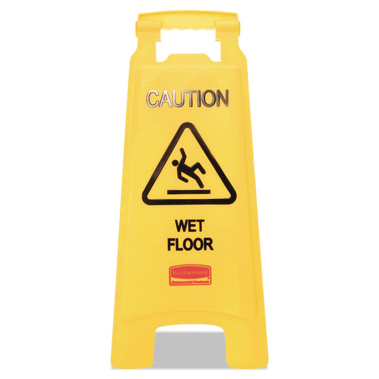 Caution Wet Floor Sign, 11 x 12 x 25, Yellow