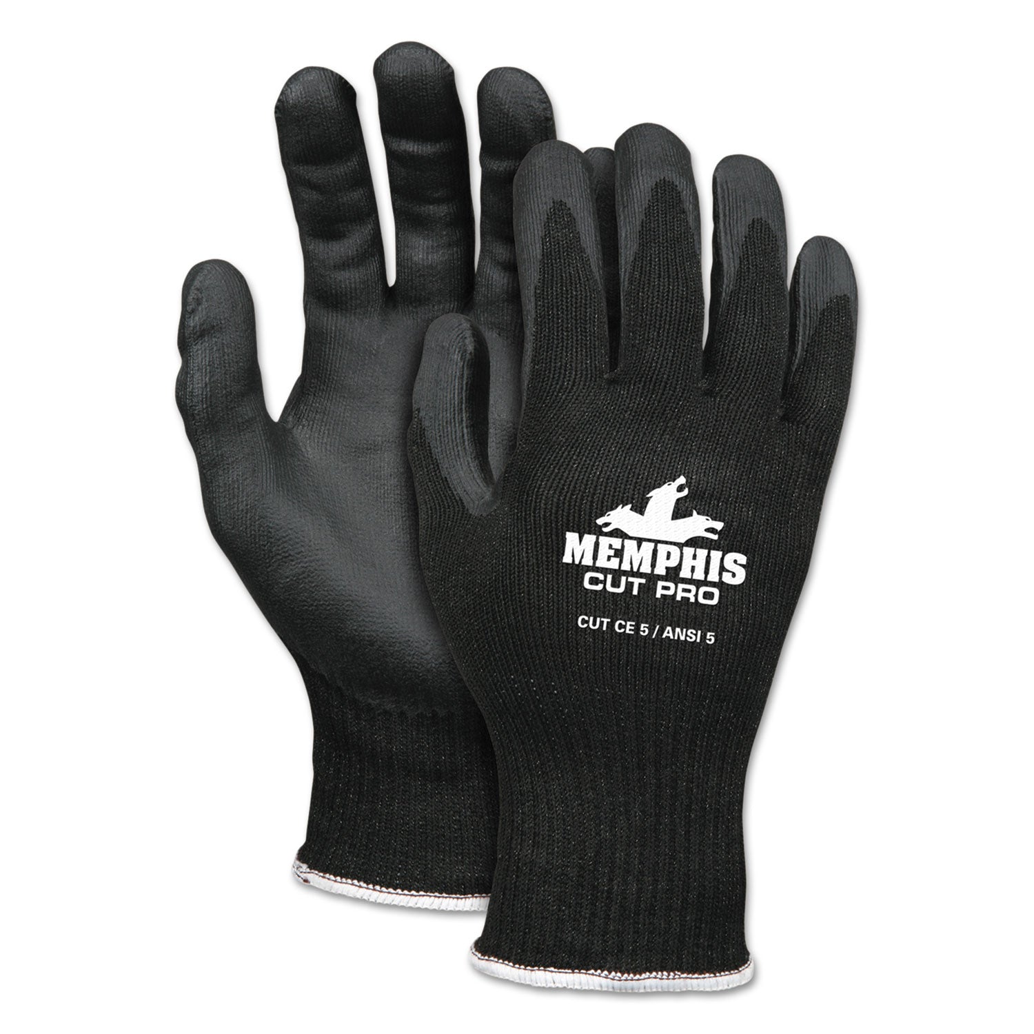 Cut Pro 92720NF Gloves, 10" Long, X-Large, Black, Pair