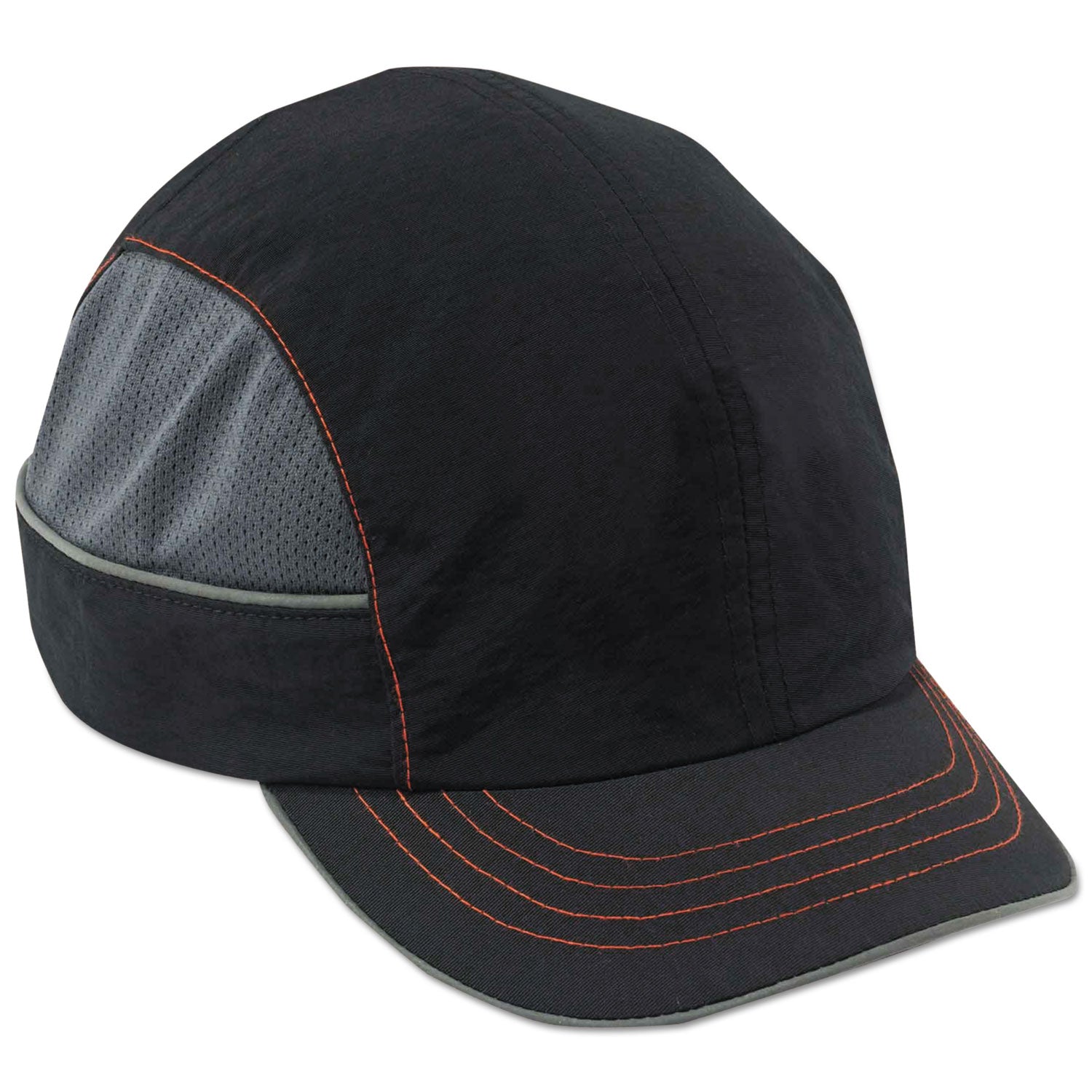Skullerz 8950 Bump Cap, Short Front Brim, XXX-Small to Large (Up to 7.5), 0.01" Insert, Black