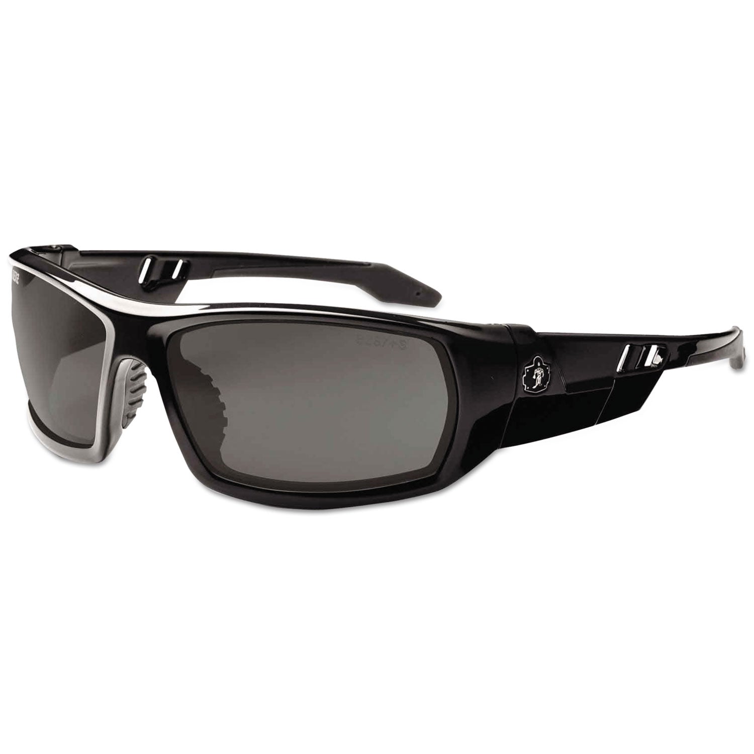 Skullerz Odin Safety Glasses, Fog-Off Technology, Black Full Frame, Smoke Dual Lens