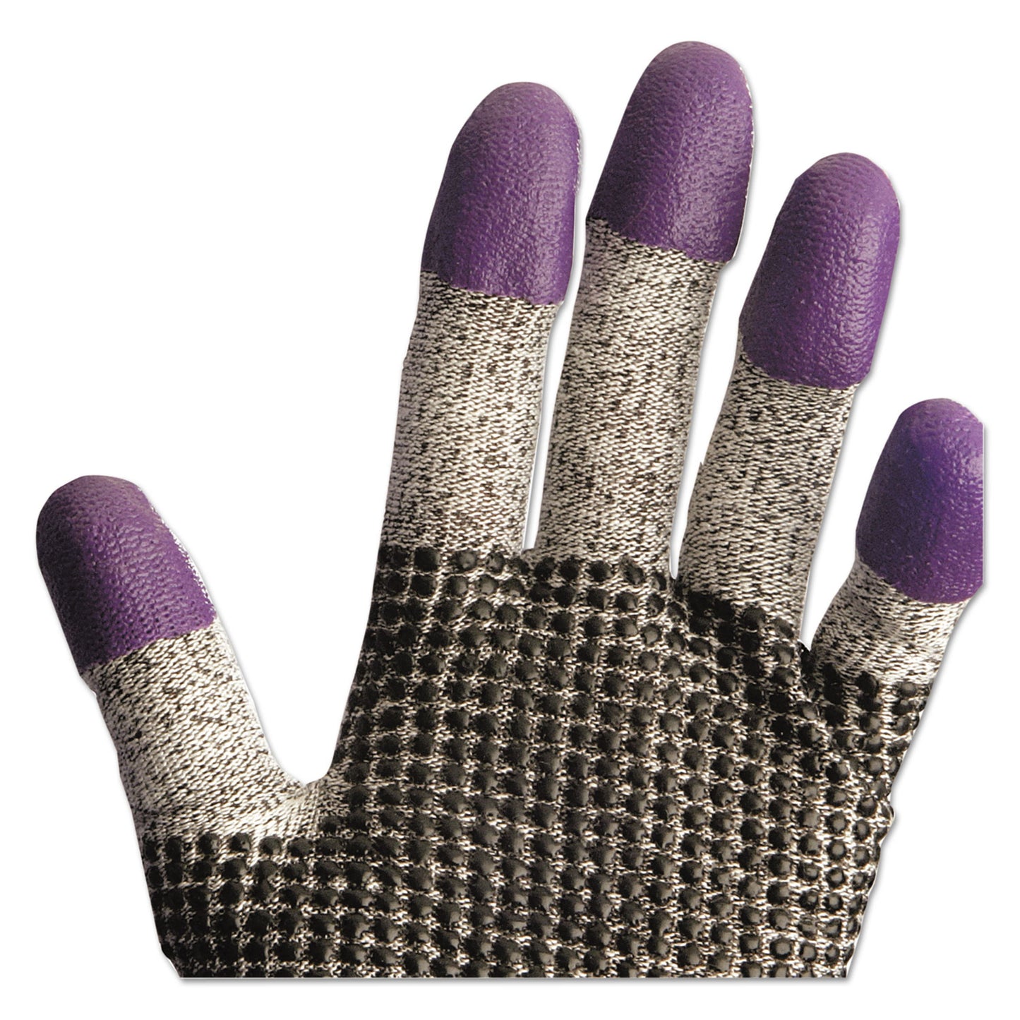 G60 PURPLE NITRILE Cut-Resistant Gloves, EN388: 4340, 9.06" Long, Medium (Size 8), Black/White, Pair
