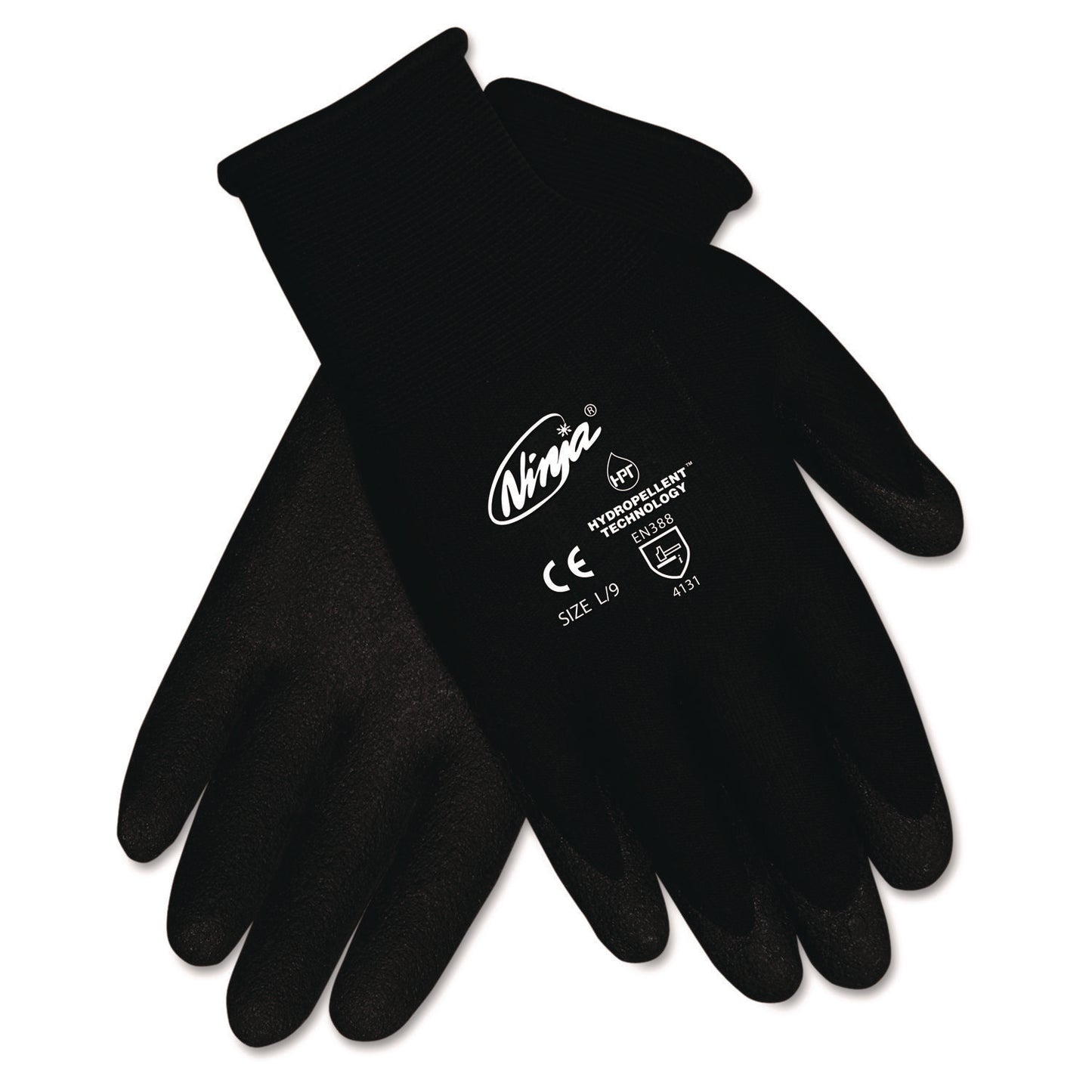 Ninja HPT Gloves, EN388: 4131, Small, Black, Pair