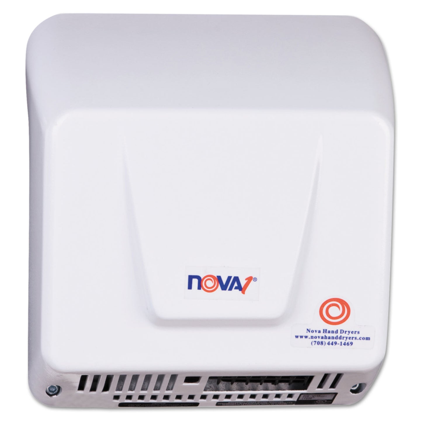 NOVA Hand Dryer, 110 V to 240 V, 9 x 9.75 x 4, White