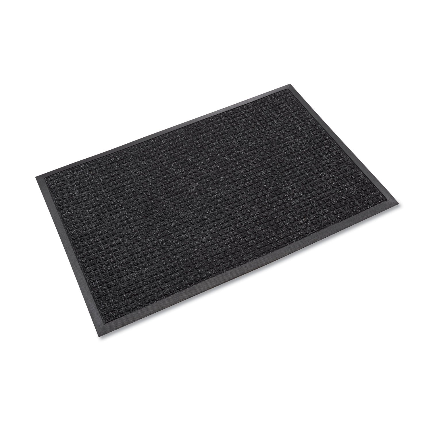 Super-Soaker Wiper/Scraper Mat with Gripper Bottom, Rectangular, Charcoal Gray Loop Pile Surface, 36" x 10 ft