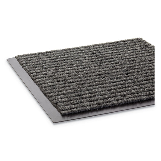 Needle-Rib Wiper/Scraper Mat, Rectangular, Gray Ribbed Surface, 48" x 72"