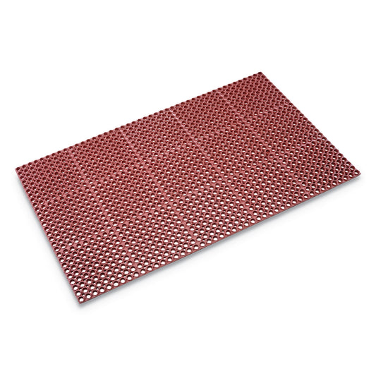 Safewalk Heavy-Duty Anti-Fatigue Drainage Mat, 0.88" Thick, 36" x 60", Terra Cotta Raised Rib Perforated Surface