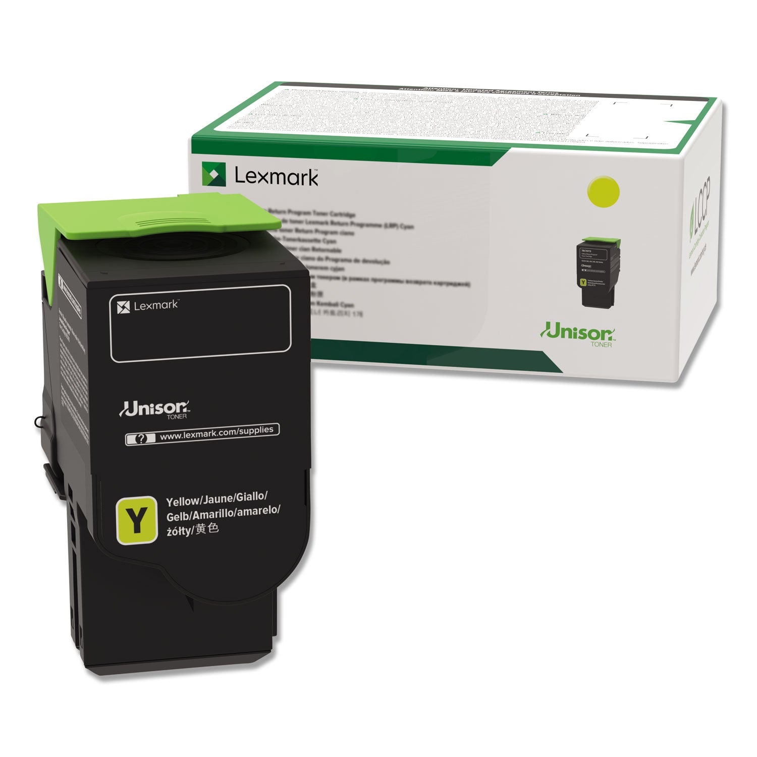 78c1uy0 Return Program Toner, 7,000 Page-Yield, Yellow