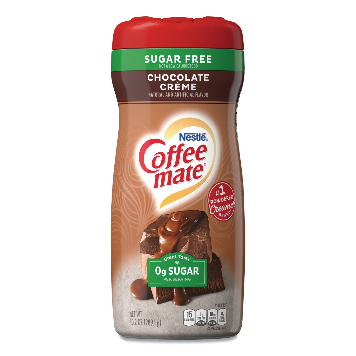 Sugar Free Chocolate Cream Powdered Creamer, 10.2 oz Canister