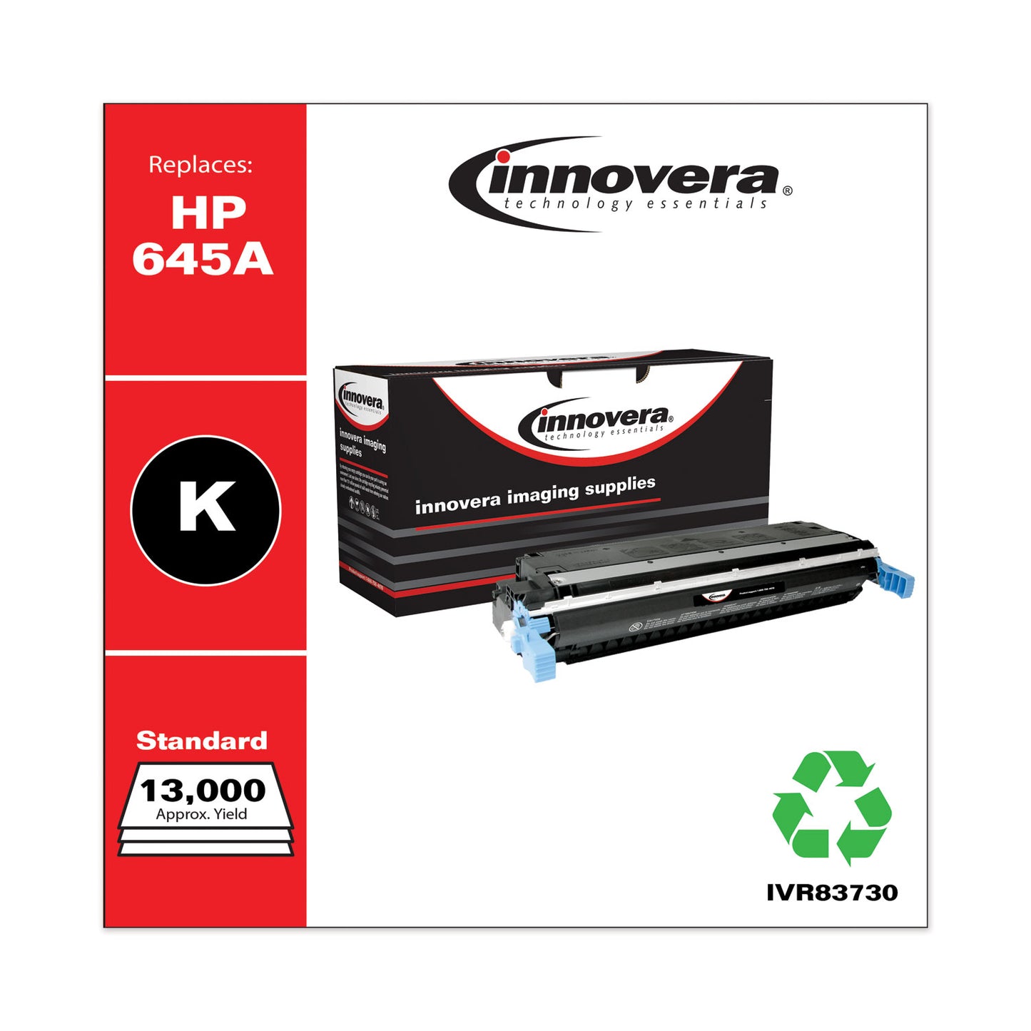 Remanufactured Black Toner, Replacement for 645A (C9730A), 13,000 Page-Yield