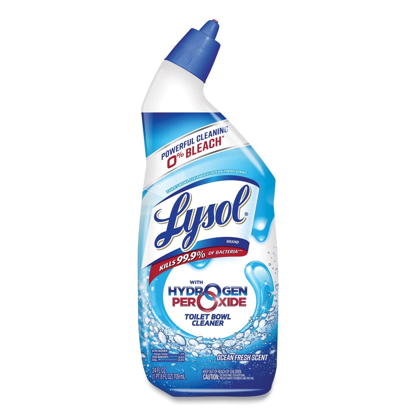 Toilet Bowl Cleaner with Hydrogen Peroxide, Ocean Fresh Scent, 24 oz Angle-Neck Bottle, 2/Pack