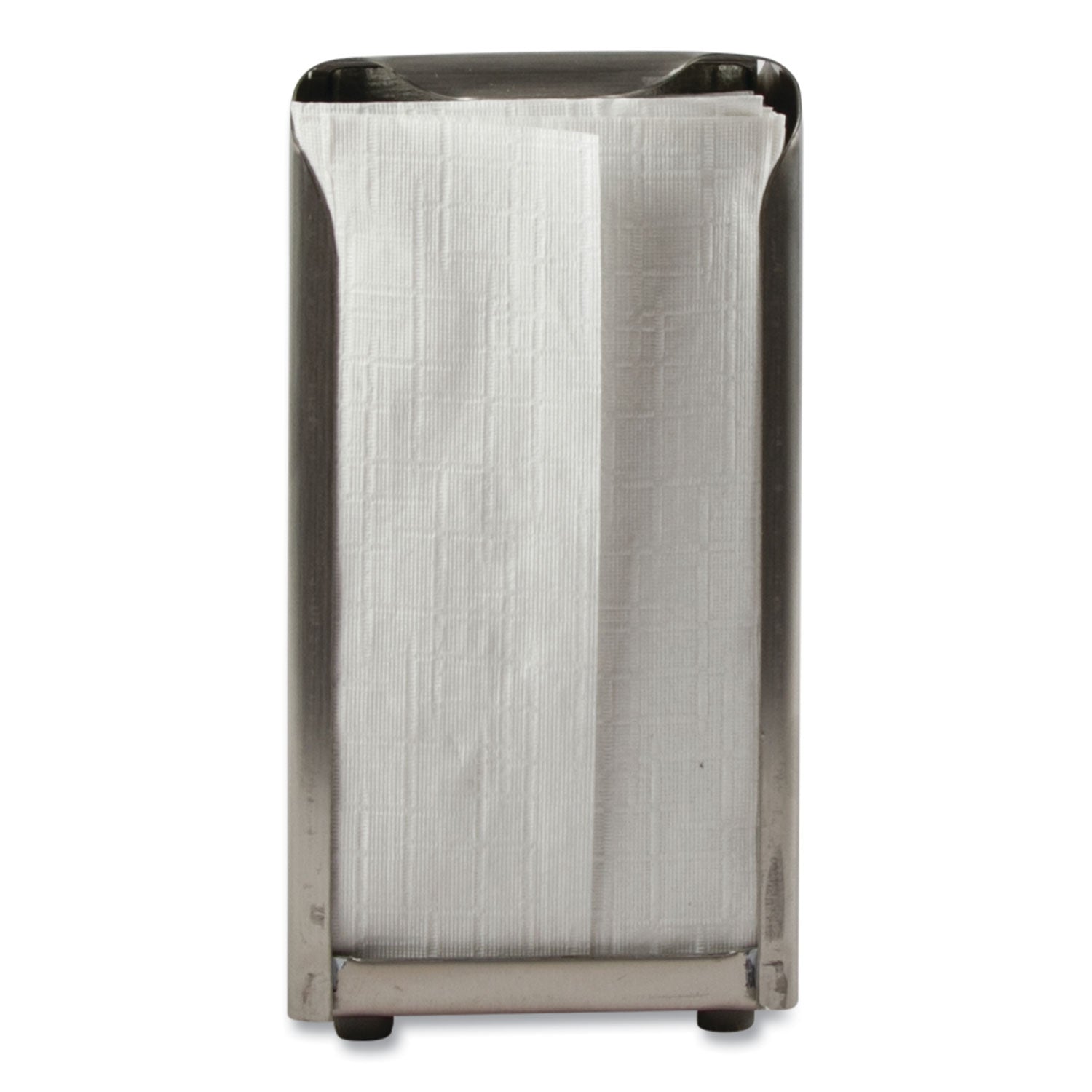 Tabletop Napkin Dispenser, Tall Fold, 3.75 x 4 x 7.5, Chrome