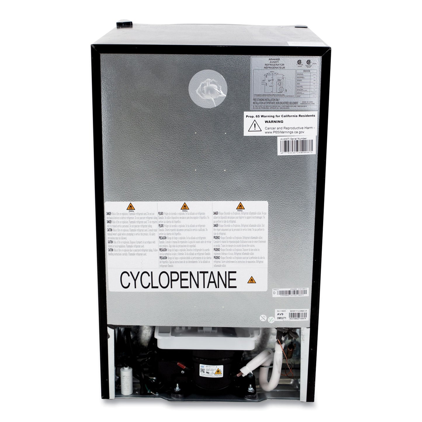 4.4 Cu.ft. Auto-Defrost Refrigerator, 19.25 X 22 X 33, Black