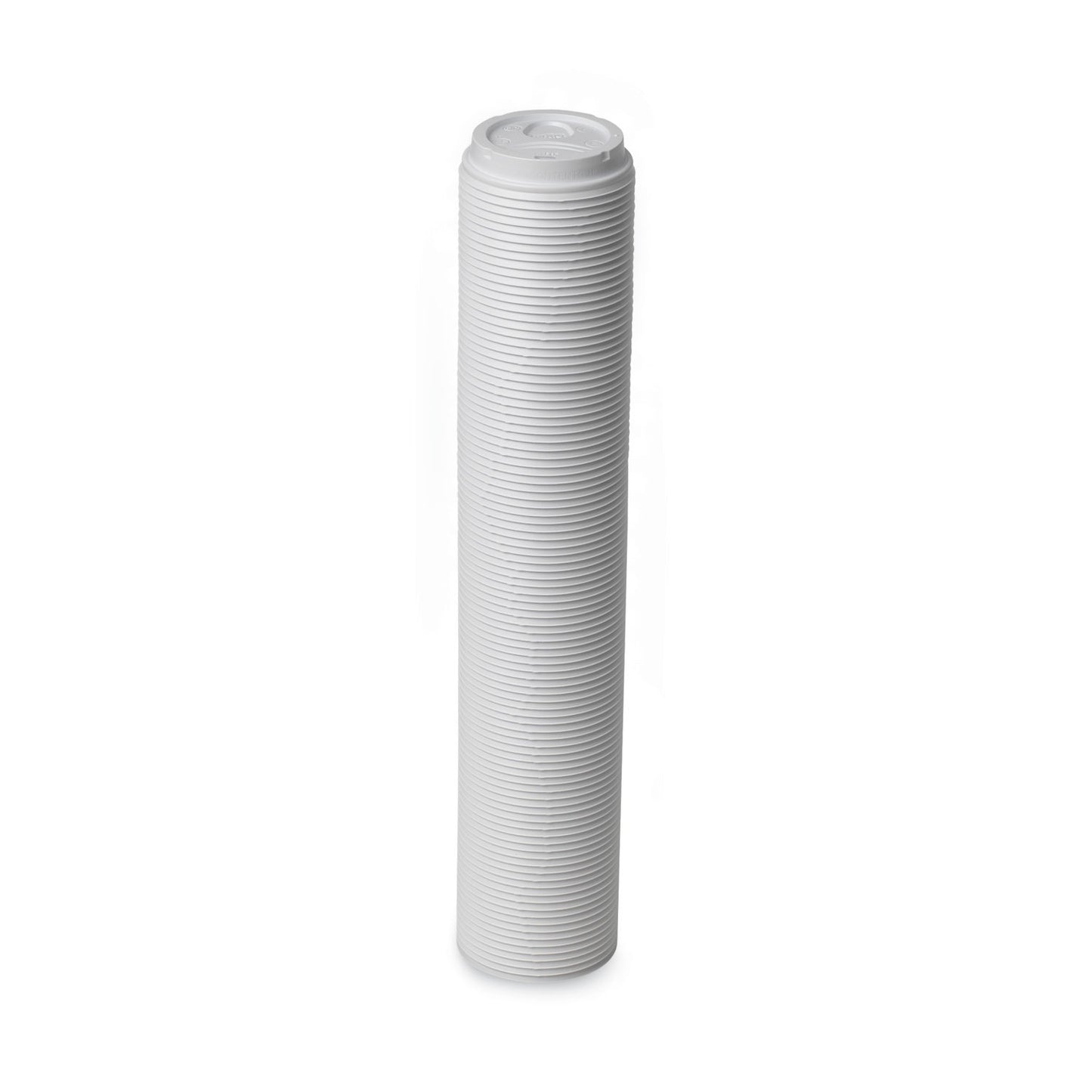 Sip-Through Dome Hot Drink Lids, Fits 10 oz Hot Cups, Plastic, White, 100/Pack