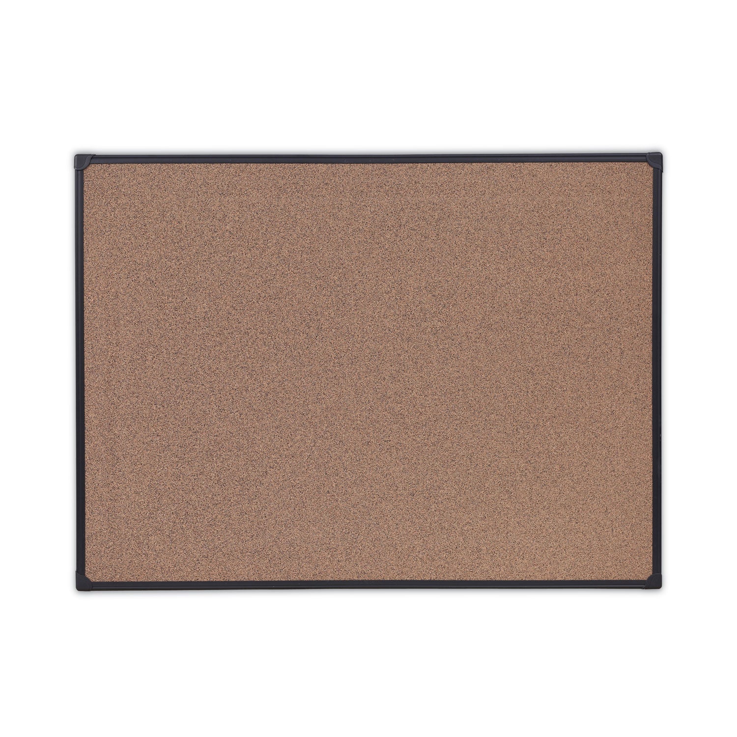 Tech Cork Board, 47.24" x 35.43", Brown Surface, Black Aluminum Frame