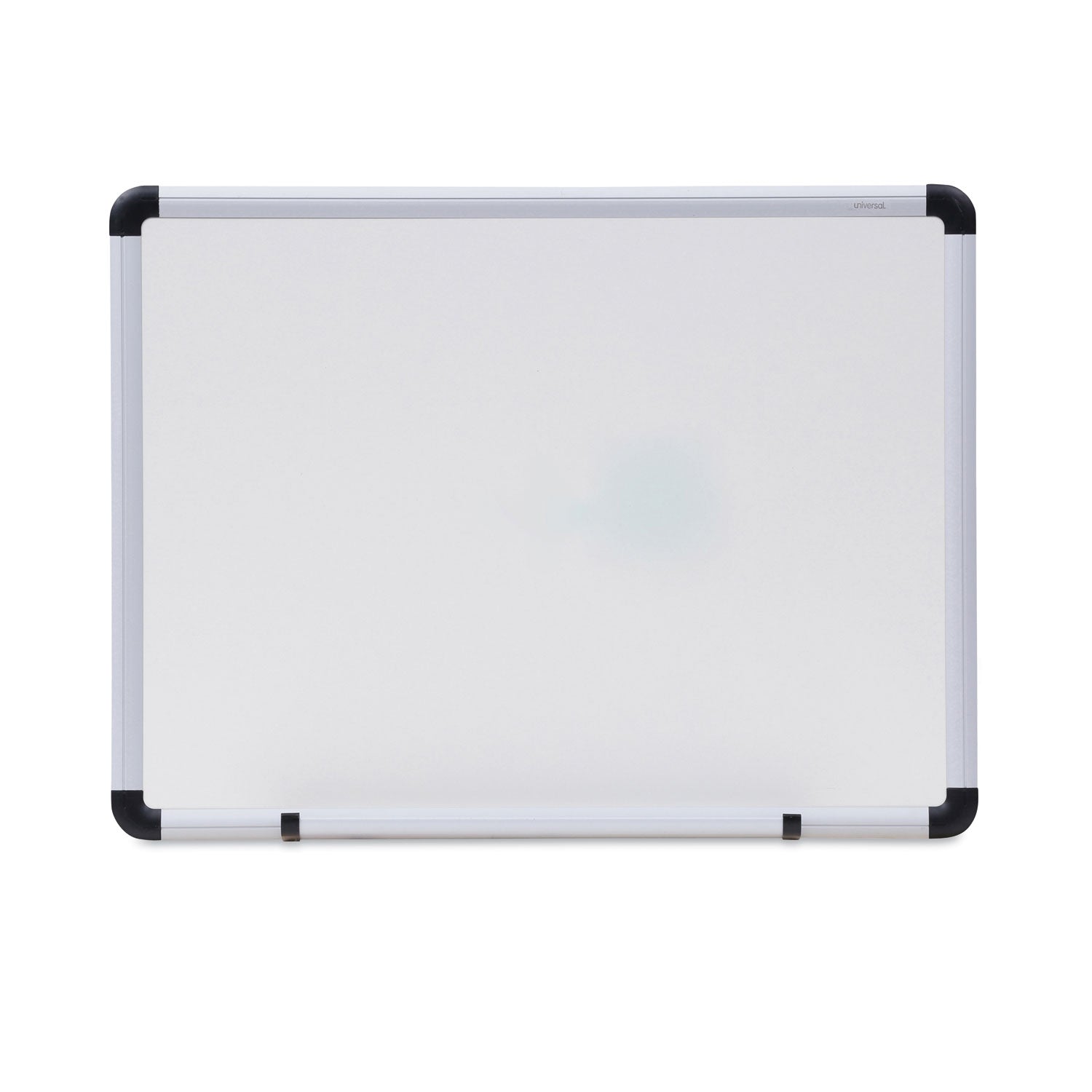 Modern Melamine Dry Erase Board with Aluminum Frame, 24" x 18", White Surface, Satin Aluminum Frame
