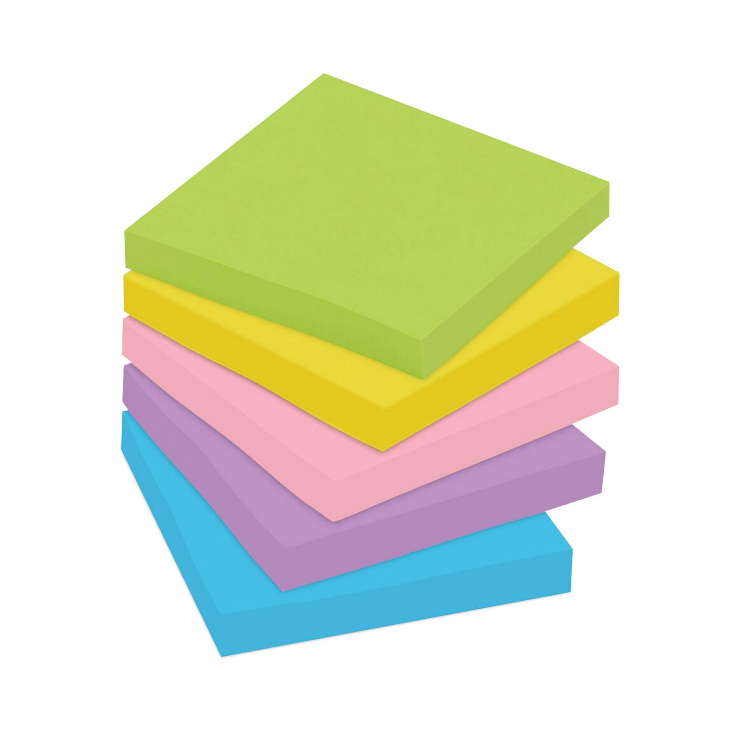 Original Pads in Floral Fantasy Collection Colors, 3" x 3", Cabinet Pack, 100 Sheets/Pad, 18 Pads/Pack