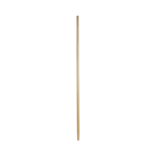 Tapered End Broom Handle, Lacquered Wood, 1.13" dia x 60", Natural