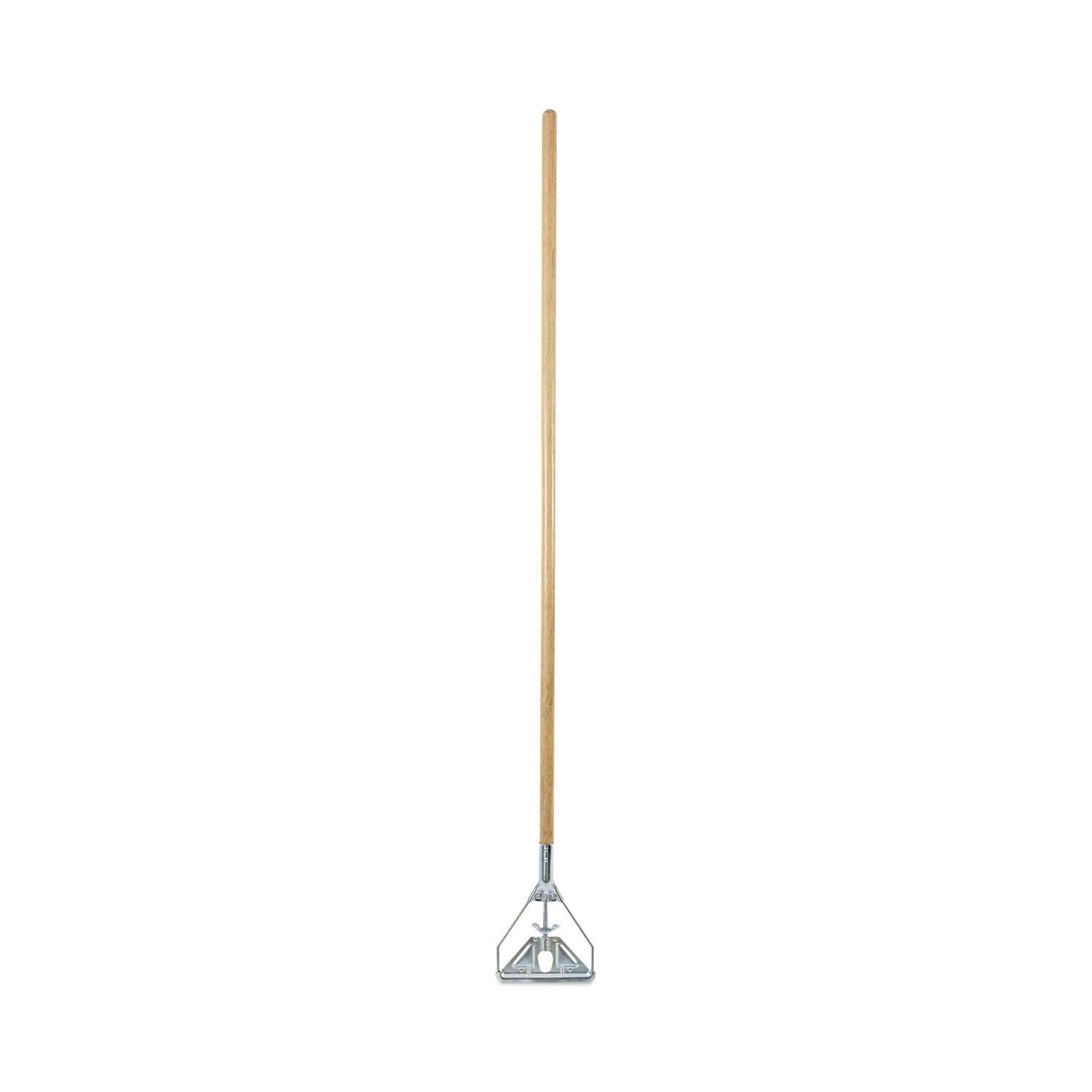 Screw Clamp Metal Head Wooden Mop Handle, #20+, 62", Natural