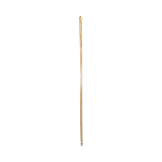 Lie-Flat Screw-In Mop Handle, 1.13" dia x 60", Natural