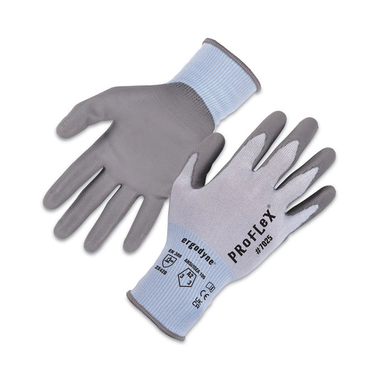 ProFlex 7025 ANSI A2 PU Coated CR Gloves, EN388: 2X42B, 9" Long, XX-Large, Blue, 12 Pairs