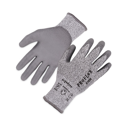 ProFlex 7030 ANSI A3 PU Coated CR Gloves, EN388: 4X42C, 9" Long, Medium, Gray, 12 Pairs