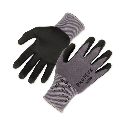 ProFlex 7000 Nitrile-Coated Gloves Microfoam Palm, EN388: 4121A, 9" Long, X-Large, Gray, 12 Pairs