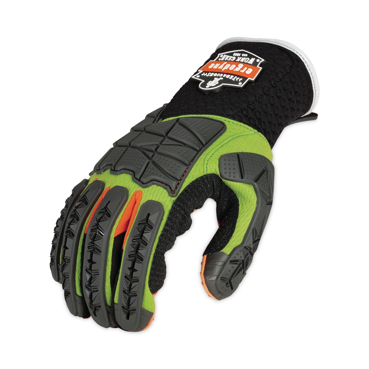 ProFlex 925F(x) Standard Dorsal Impact-Reducing Gloves, EN388: 4121XP, X-Large, Black/Lime, Pair